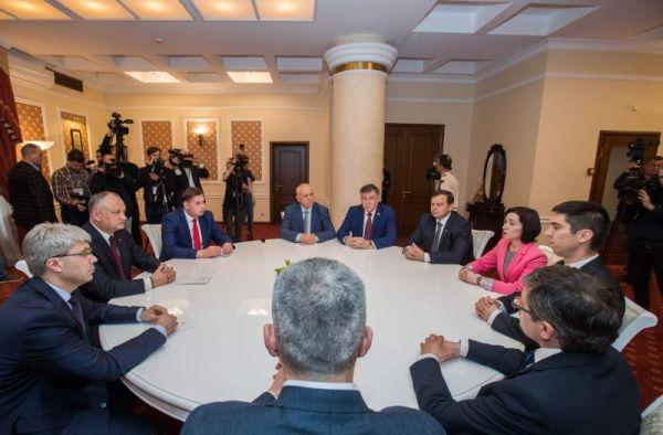 Встреча Додона с лидерами ПСРМ, ДПМ, ACUM