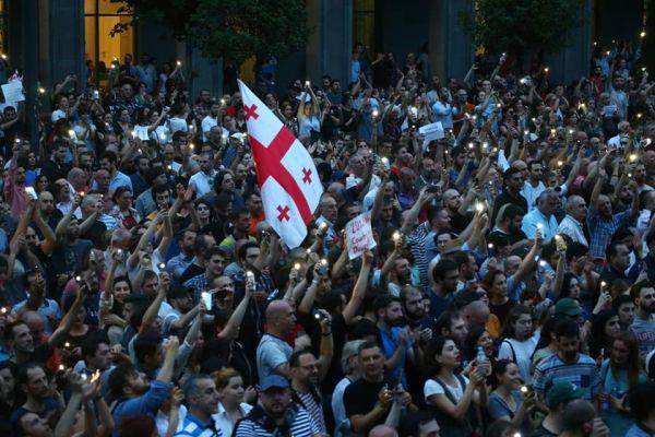 Антироссийские протесты в Грузии