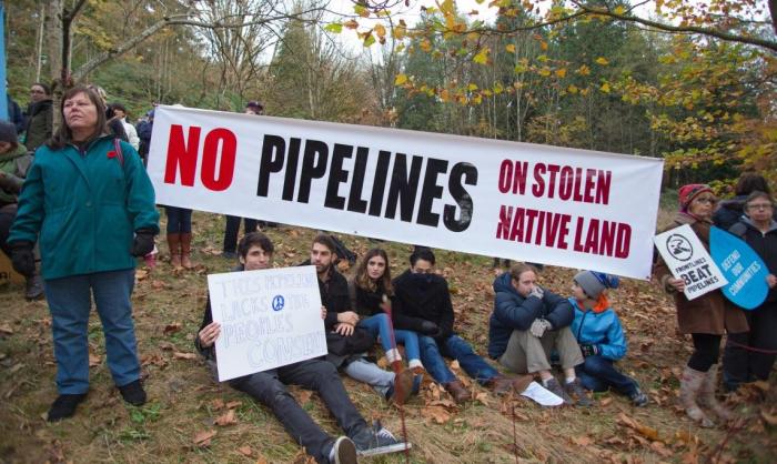 Протесты индейцев и их сторонников против нефтяных проектов в США