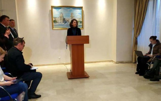 Выступление спецпредставителя ОБСЕ Хайди Грау после завершения встречи ТКГ в Минске