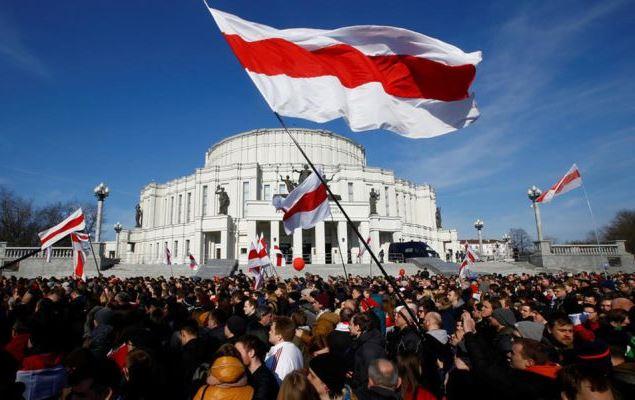 Празднование «Дня воли» в Минске в 2018 году