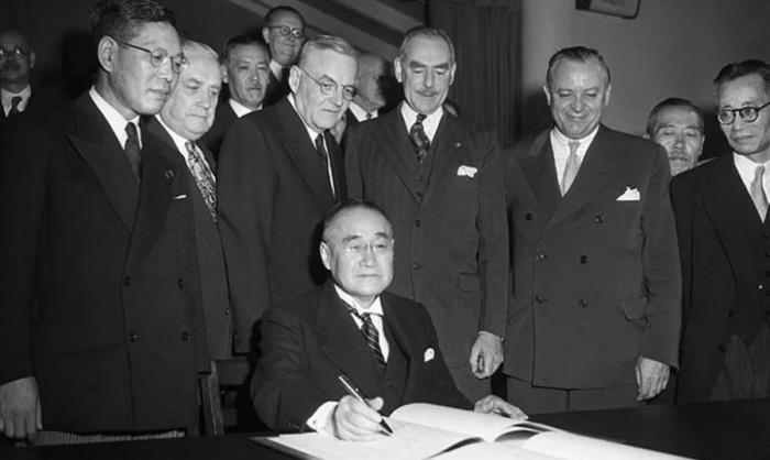 Подписание-мирного-договора-в-Сан-Франциско, 1951 г.