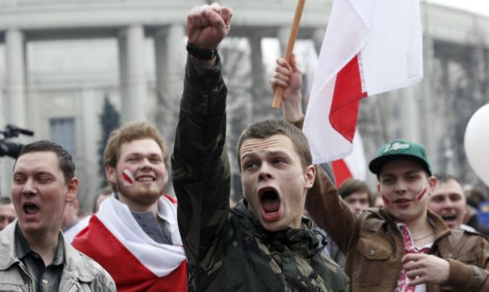 Одна из манифестаций белорусских националистов