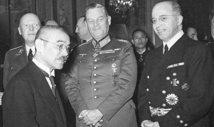 Министр иностранных дел Японии Мацуока с нацистами