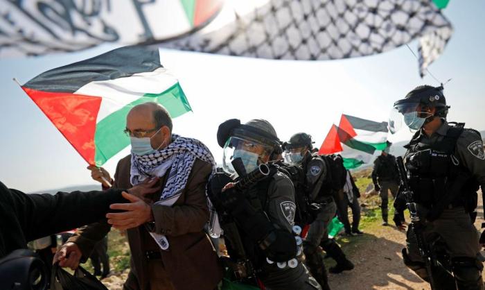 Палестинский марш на оккупированных Израилем землях