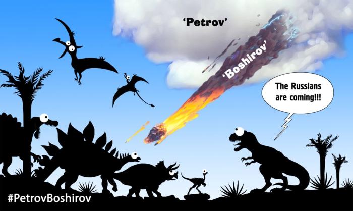 Петров и Баширов. Карикатура
