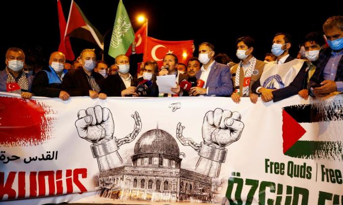 Пропалестинская демонстрация в Турции