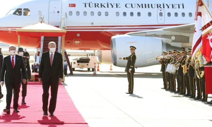 Прибытие Эрдогана на Северный Кипр в 2020 году