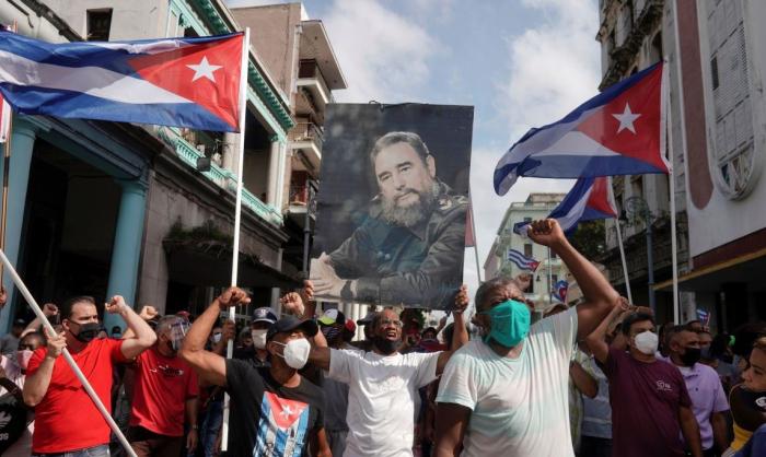Демонстрации сторонников кубинского правительства, 2021 год