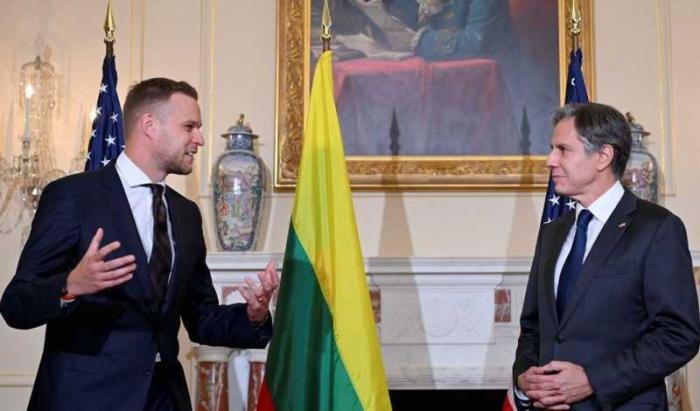 Глава МИД Литвы Габриэлюс Ландсбергис и госсекретарь США Энтони Блинкен