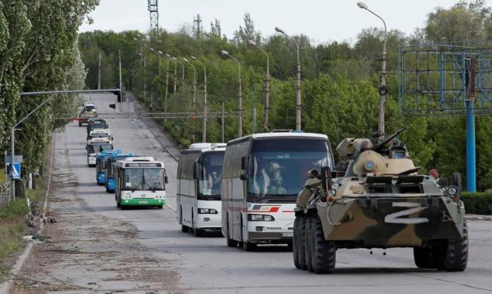 Вывоз террористов из Мариуполя