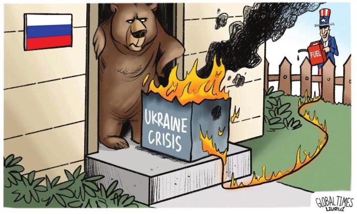 Китайские карикатуры про околоукраинский кризис хороши тем, что чётко показывают роль и весомость Украины – от неё даже флага на картинке нет, всё и так понятно, пишет Телеграм-канал Китайский связной.