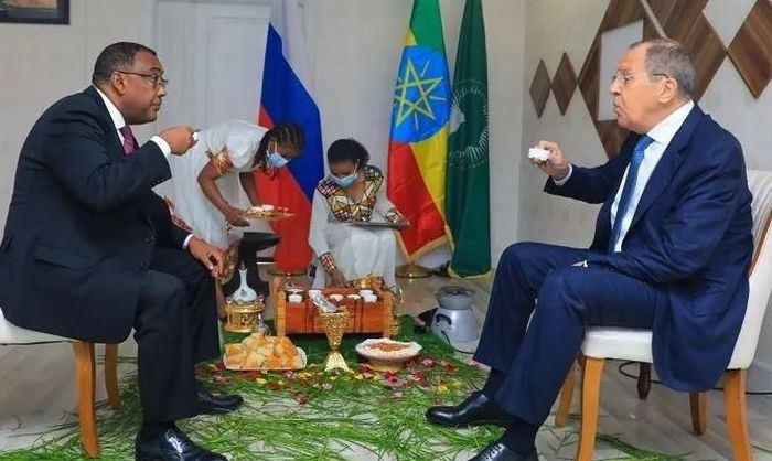Кофейная церемония в Эфиопии. Министры иностранных дел России и Эфиопии