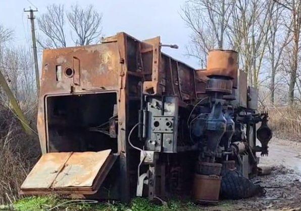 Уничтоженный в районе села Невское в ЛНР KрАЗ-6322 «Крепость на колесах» ВСУ
