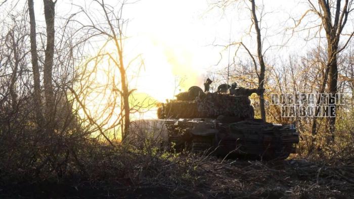 Т-72Б3М группировки «Отважные» кастует фаерболы для противника, фронт Сватово-Кременная