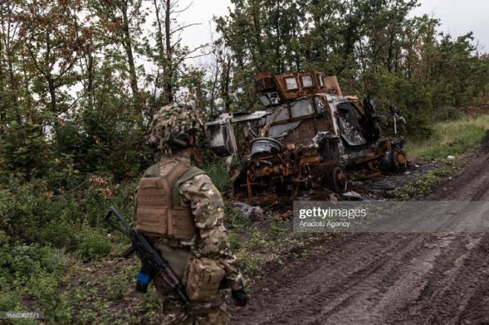 Уничтоженные украинские бронеавтомобили Oshkosh M-ATV (производства США) в районе населённого пункта Великая Новосёловка, ДНР