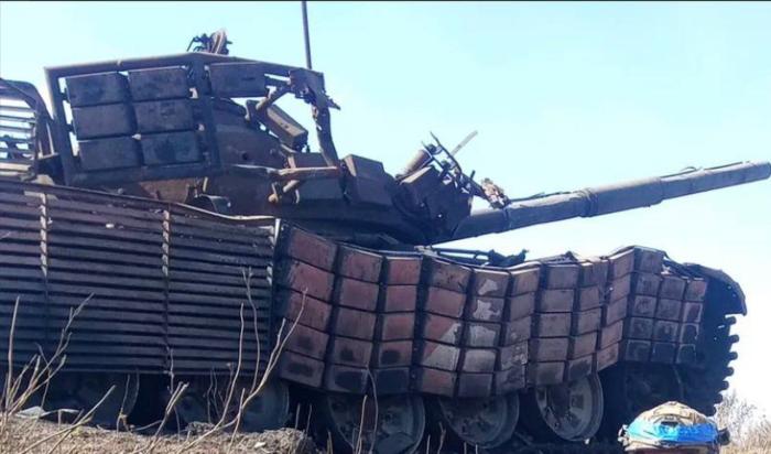 Уничтоженный Т-72М1 ВСУ на подступах к Работино