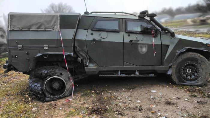 Подорвавшийся на противотанковой мине СБА «Новатор» ВСУ