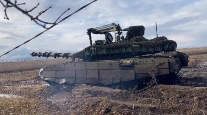Т-90М «Прорыв» группировки «О» на линии фронта