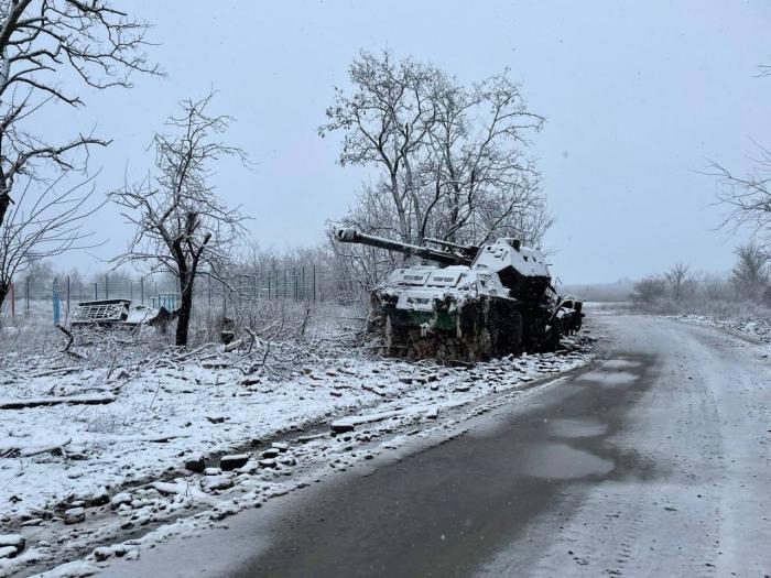 Уничтоженная чехословацкая 152-мм колёсная САУ ShKH vz. 77 DANA ВСУ на Авдеевском направлении