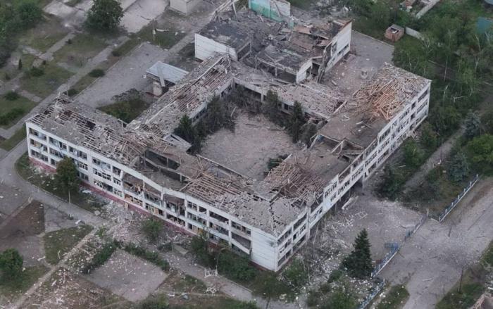бои за Волчанск. Вид на последствия с воздуха