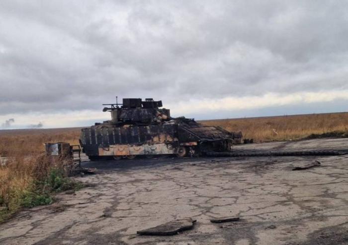 американская БМП M2A2 Bradley ODS-SA из 47-й мехбригады ВСУ в Суджанском районе Курской области
