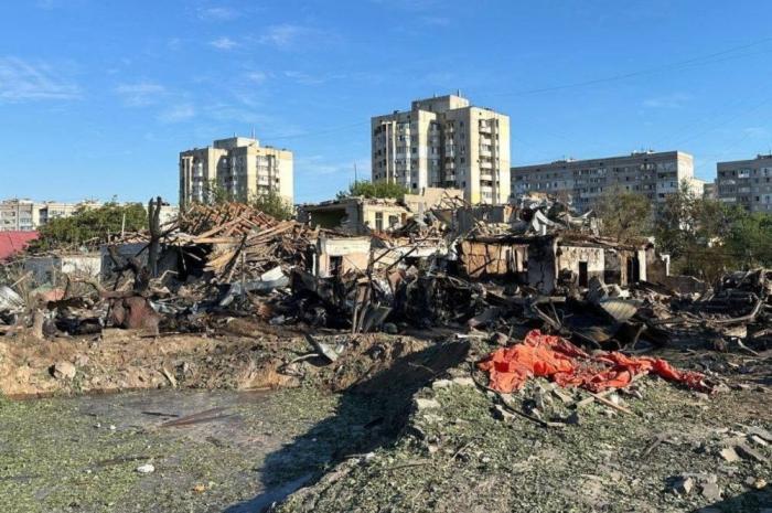 Николаев, место прилета Х-22, источник Телеграм-канал Хроники Гераней