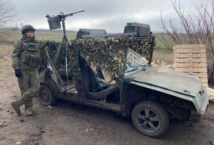 фронтовой ВАЗ-21099, источник Телеграм-канал Военный Осведомитель