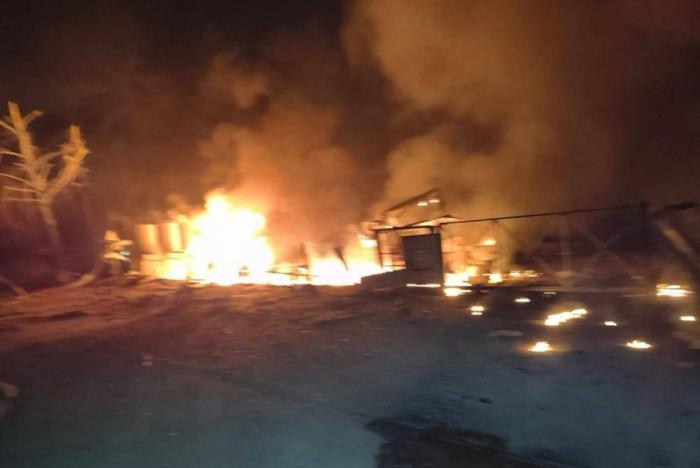 Бровары Киевской области после удара Гераней/Гербер, источник Телеграм-канал Хроники Гераней