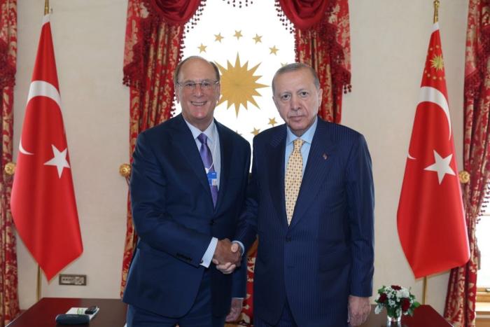 В Стамбуле в османском дворце Долмабахче состоялась закрытая встреча нынешнего турецкого лидера Реджепа Эрдогана с главой транснациональной инвестиционной компании BlackRock Ларри Финком.