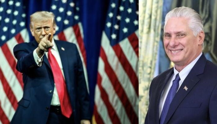 Президенты США и Кубы Дональд Трамп и Мигель Диас-Канель