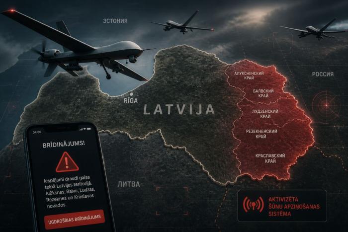 Украинские дроны атаковали порт Приморск через территорию Латвии