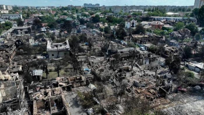 Так сейчас выглядит Вишнёвое под Киевом после взрывов на складах вооружения, источник МАХ-канал Сводки и Аналитика СВО