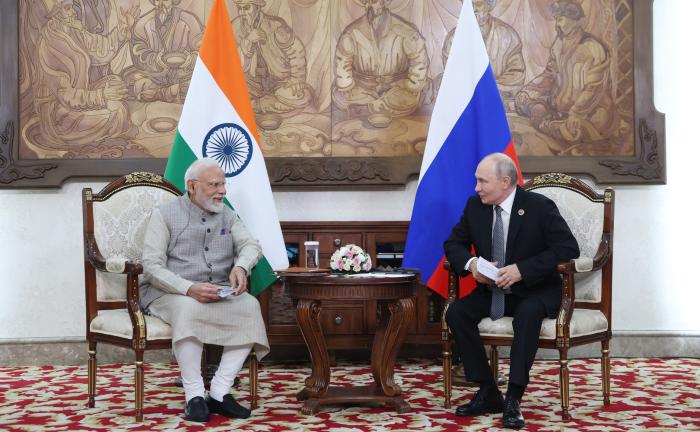 Переговоры Президента России Владимира Путина и премьер-министра Индии Нарендры Моди