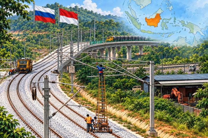 Правительство Индонезии ведёт переговоры с инвесторами из России и Китая «о возможном участии в строительстве железнодорожной сети, свыше 600 км, на острове Калимантан». Государственная железнодорожная компания KAI уже подготовила дорожную карту проекта. 