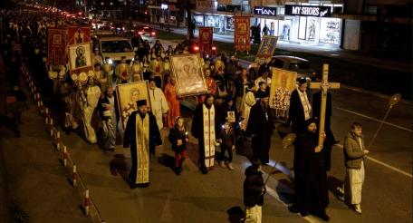 Марш против нового «религиозного» закона в столице Черногории Подгорице