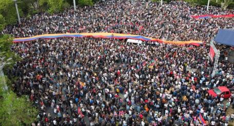 Митинг на площади Франции в Ереване, 1 мая 2022 года