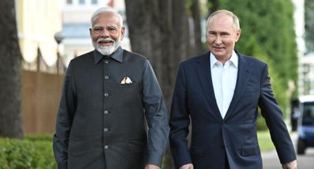 Владимир Путин и Нарендра Моди