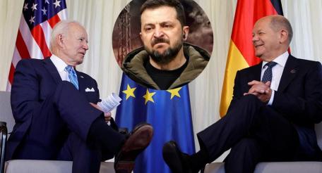 Байден и Шольц обсуждали в Берлине украинскую стратегию коллективного запада