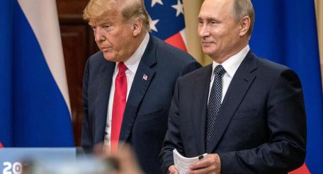 Президенты России и США Владимир Путин и Дональд Трамп