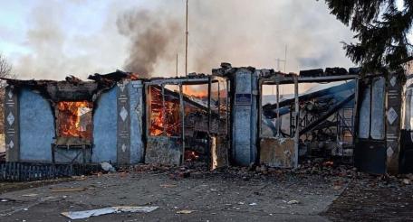 в Шосткинском районе Сумской области была атакована пожарная часть, источник Телеграм-канал Хроники Гераней