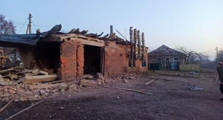 последствия удара УМПК в с. Оскол (Красный Оскол) Харьковской области, источник Телеграм-канал Хроники Гераней