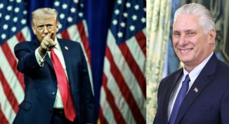 Президенты США и Кубы Дональд Трамп и Мигель Диас-Канель