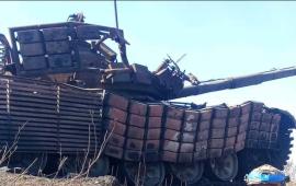 Уничтоженный Т-72М1 ВСУ на подступах к Работино