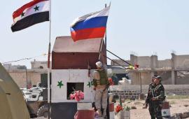 Российский флаг в Сирии