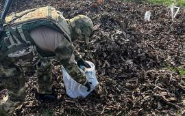 Крупный схрон с оружием и боеприпасами обнаружили росгвардейцы в Запорожской области
