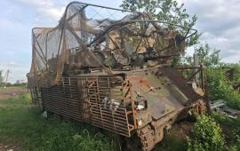 подбитая расчётом FPV-дрона БМП Pbv 302 (Pansarbandvagn 302) ВСУ где-то в Курском приграничье, источник Телеграм-канал Военный Осведомитель