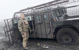 очередной трофейный подбитый американский бронеавтомобиль Humvee (HMMWV), источник Телеграм-канал Уголок Ситха