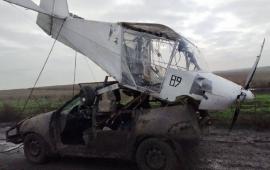 бойцы ВС РФ под Донецком затрофеили необычный дрон ВСУ – камикадзе на базе легкомоторного самолёта, источник Телеграм-канал Денацификация UA