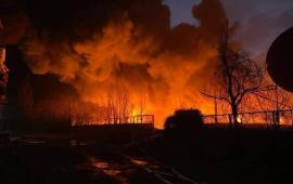 ракетный удар по энергоинфраструктуре в г. Зеленодольск Днепропетровской области, источник Телеграм-канал Хроники Гераней